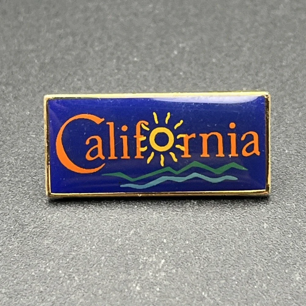 California State USA Sun Lapel Hat Pin